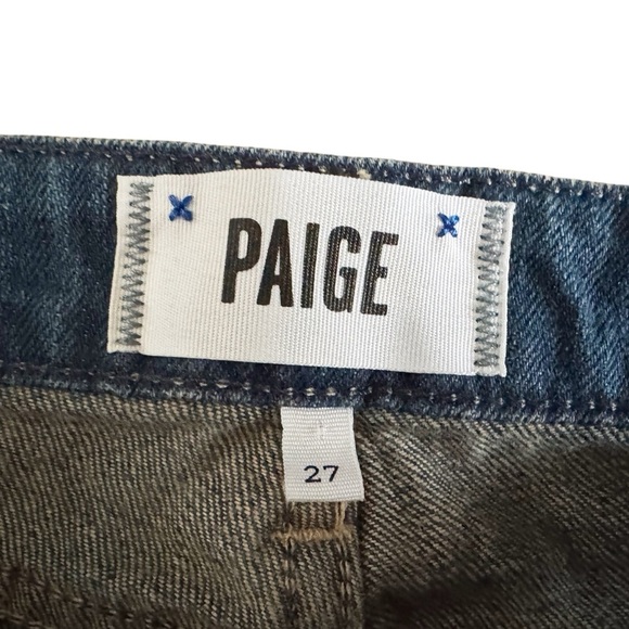 Paige Jimmy Jimmy distressed skinny Jeans women’s sz 27 gold  boho artsy unique - Picture 10 of 15